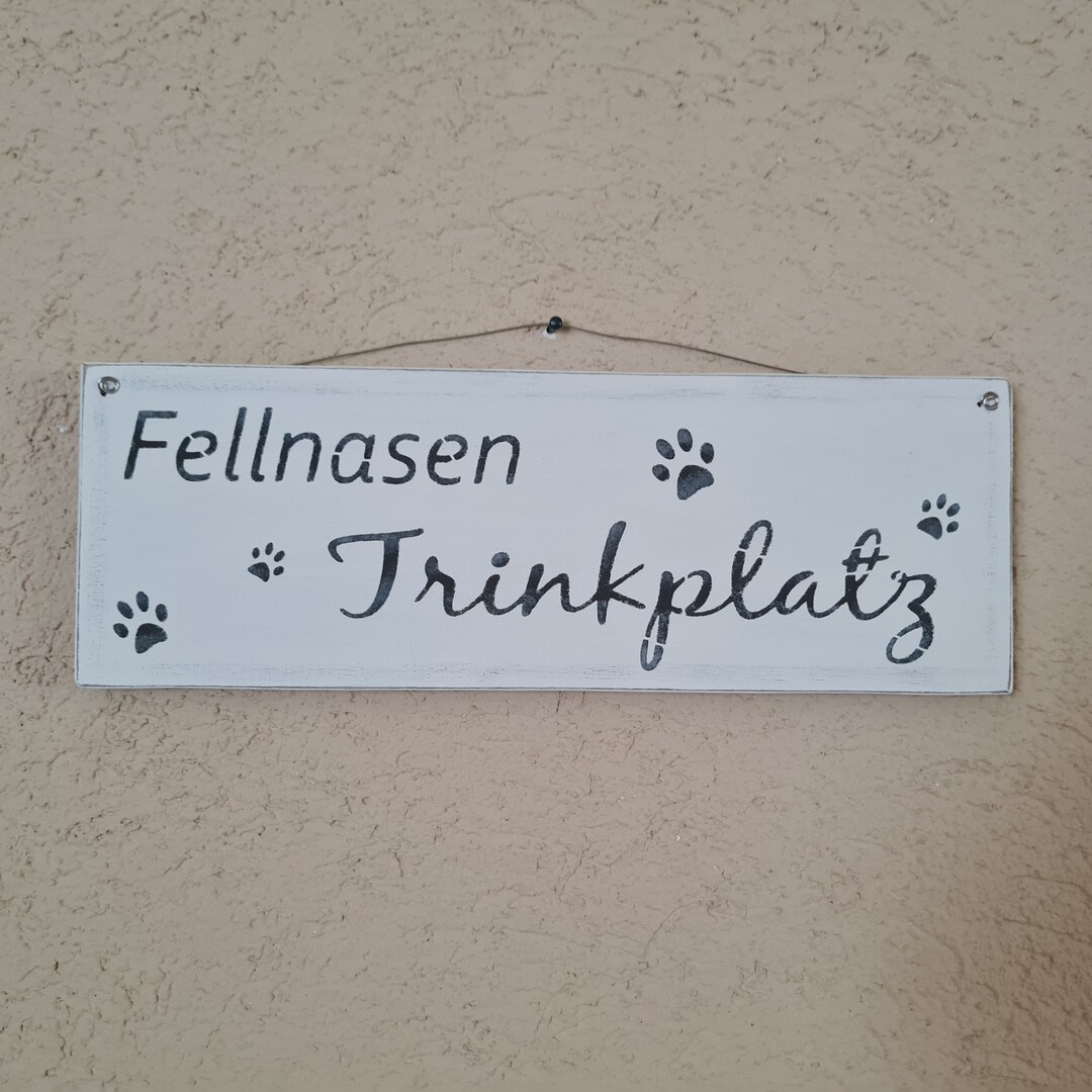 Holzschild "Fellnasen Trinkplatz"