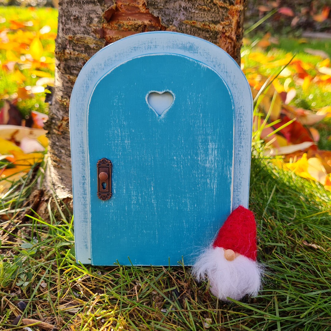 Wichteltüre türkis/hellblau 