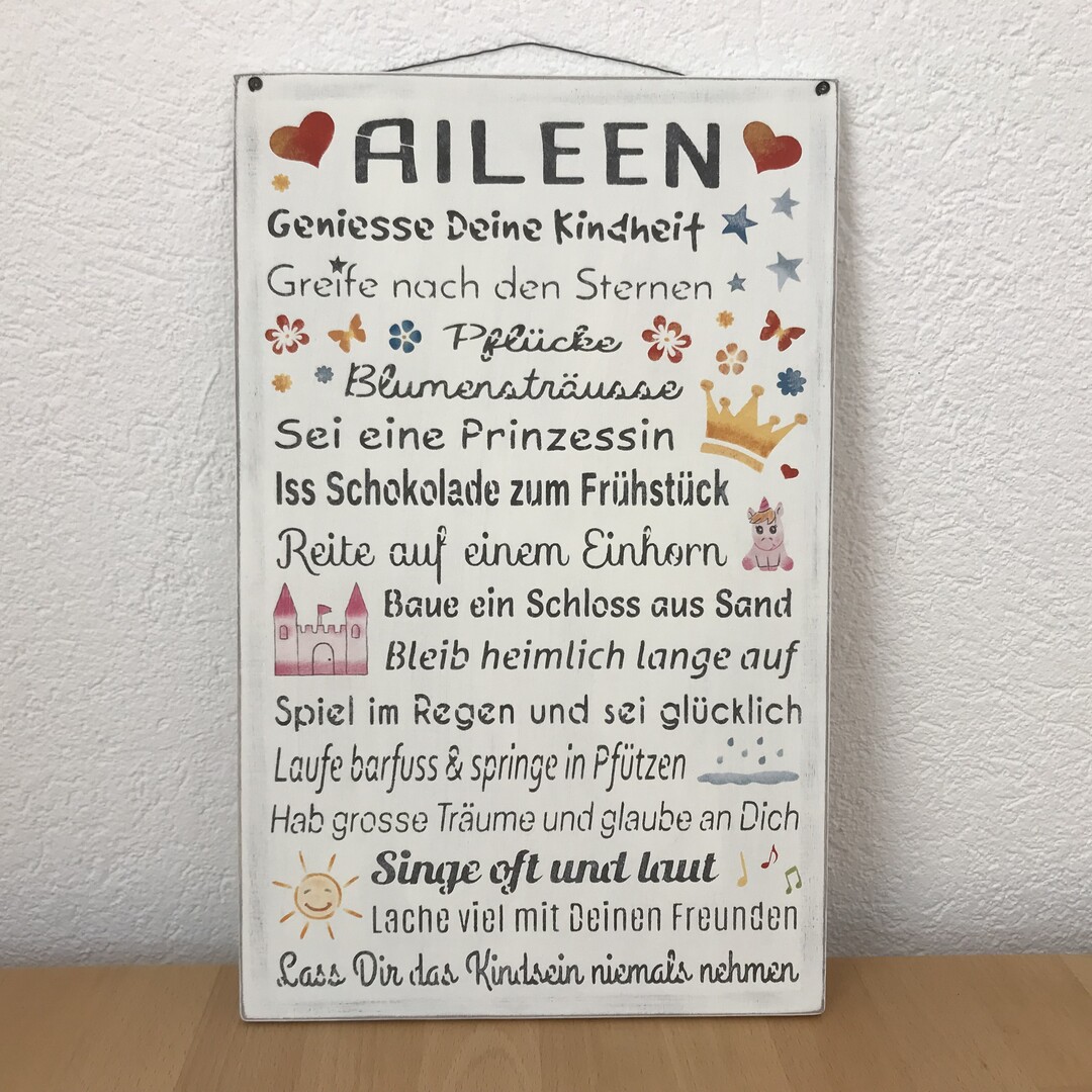 Holzschild "Geniesse Deine Kindheit"